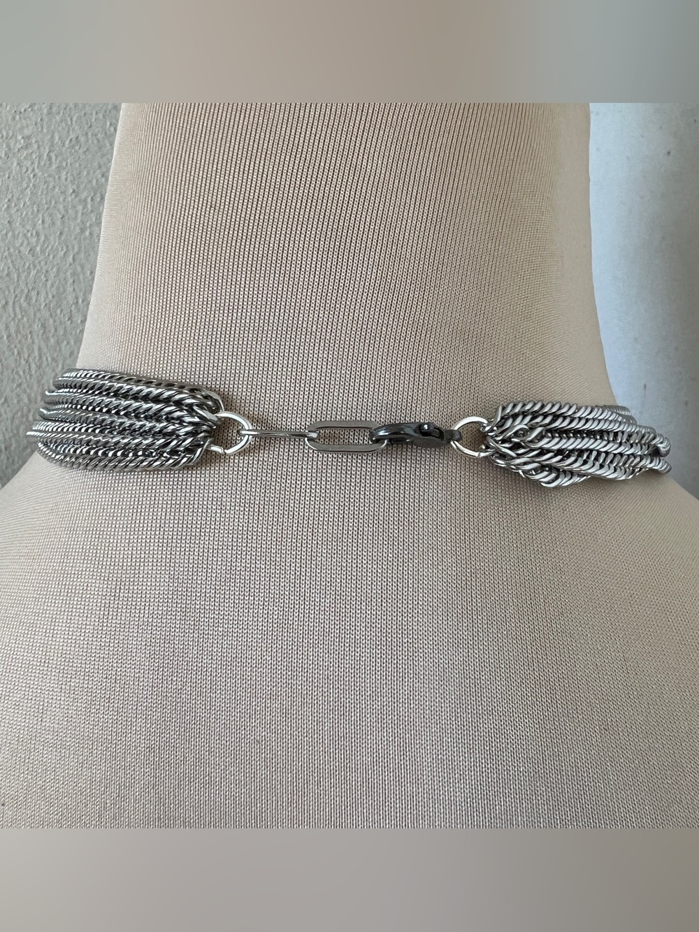 Salvatore Ferragamo Custom Necklace | Gunmetal Horsebit Hardware 15-16ā - Picture 3 of 10
